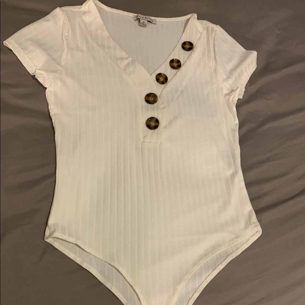 White off the shoulder bodysuit